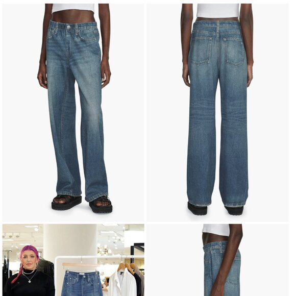 Miramar Wide Leg Cotton Terry Sweatpant Jeans - Picture 2 of 6